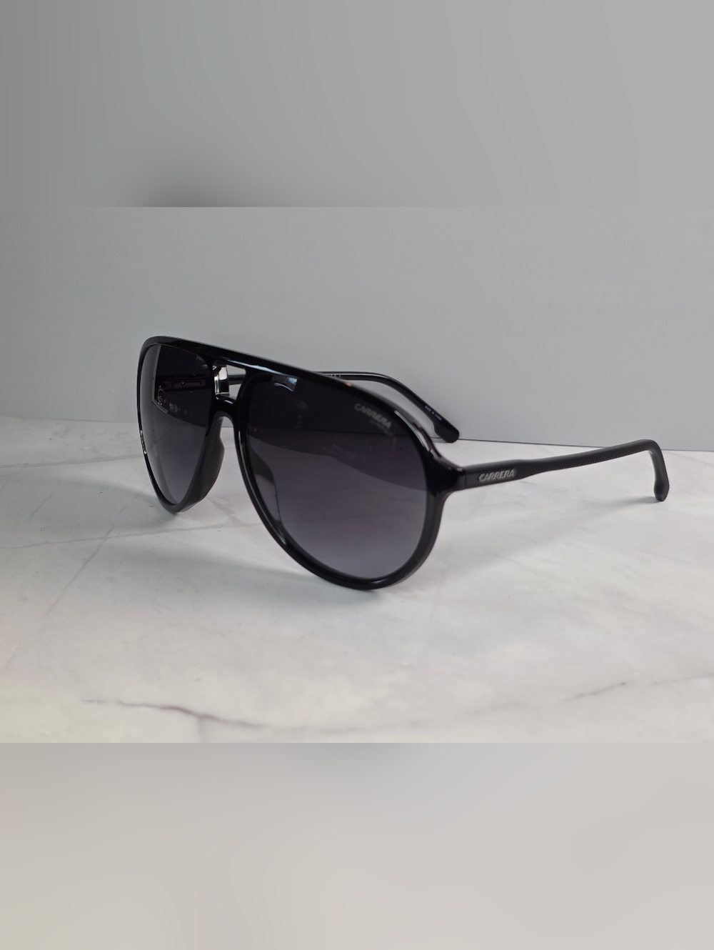 Carrera Black Aviator Sunglasses w/ Case NEW